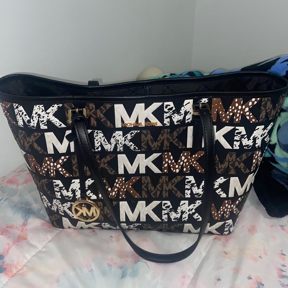 Cow print MK purse